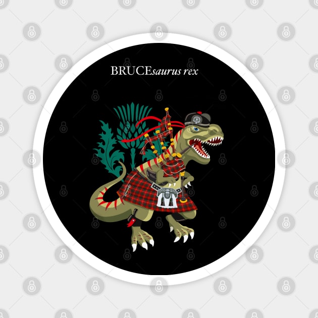 Clanosaurus Rex BRUCEsaurus rex Plaid Bruce Family Tartan Magnet by BullShirtCo